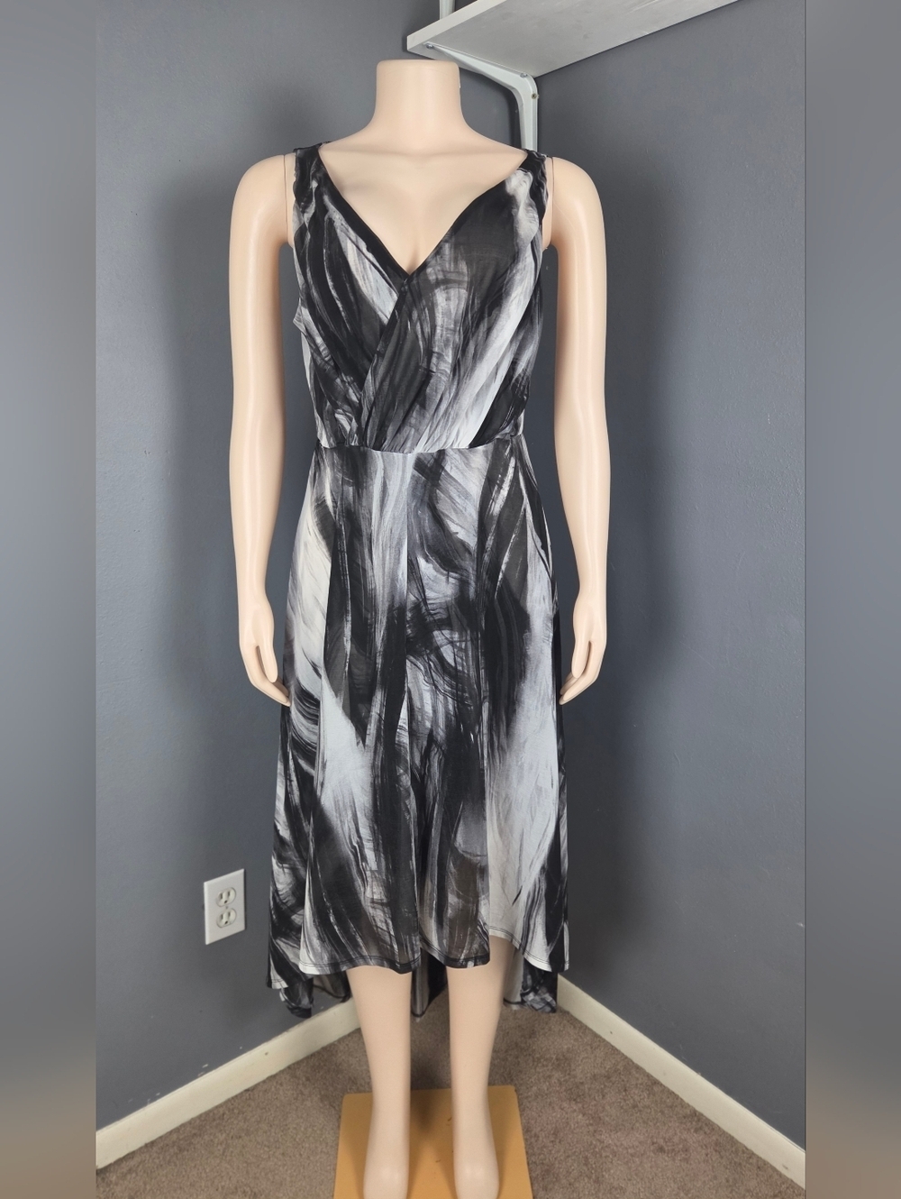 Elegant Black and White Women's Dress